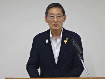 甲州市中学生ボーヌ市友好親善訪問団結団式