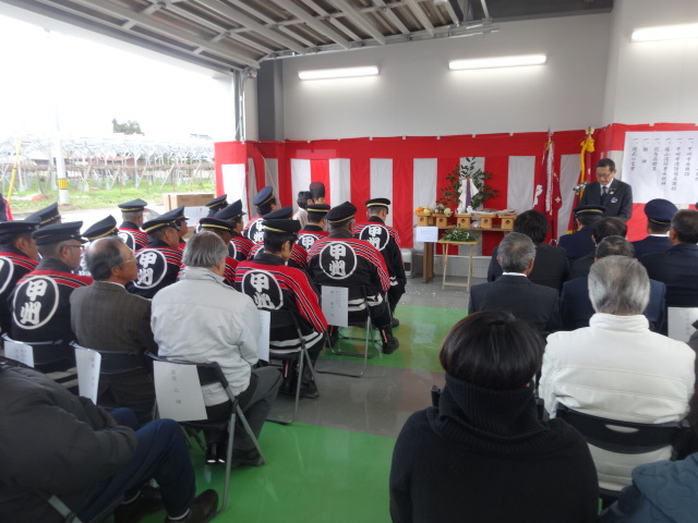 奥野田分団第２部詰所落成式
