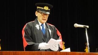 甲州市消防団辞令交付式