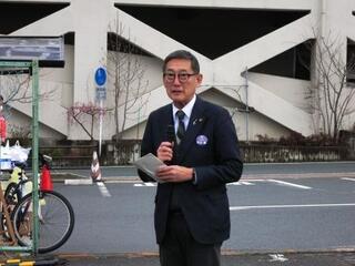 甲州市景観改善事業ガードレールペンキ塗り