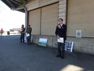 甲州市景観改善事業「ガードレールペンキ塗り」【ＪＲ勝沼ぶどう郷駅周辺】