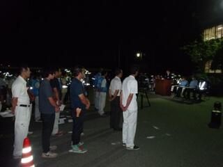 防犯パトロール出発式【日下部警察署 駐車場】