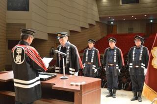 甲州市消防団辞令交付式【市民文化会館】