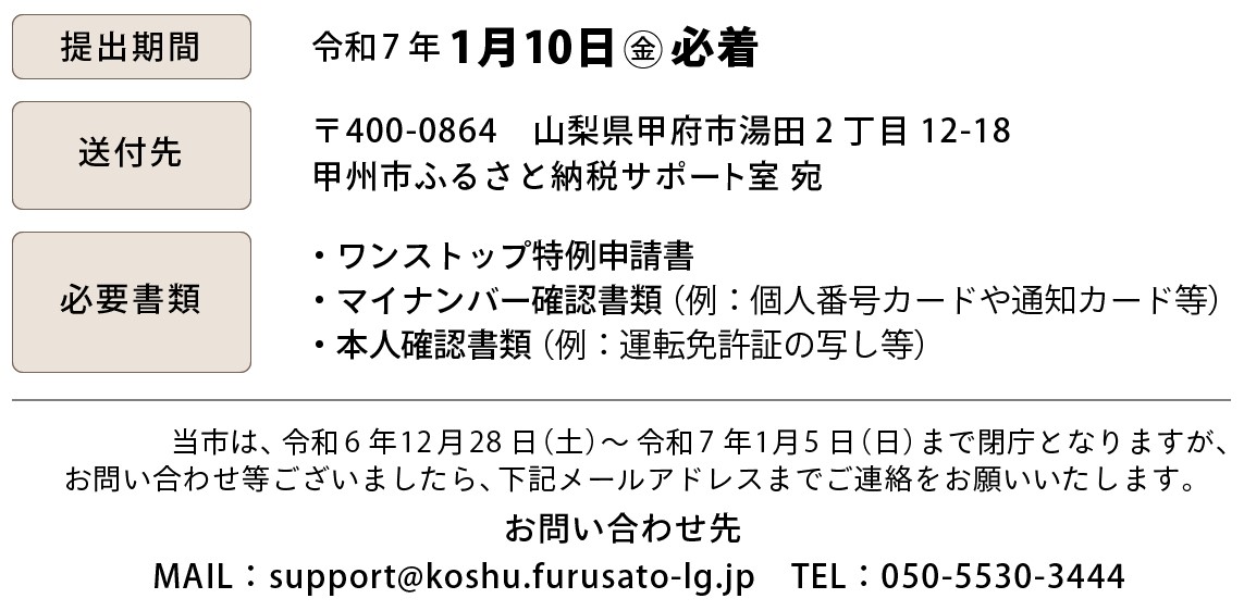 ワンストップ申請提出について