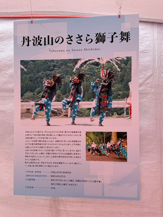 丹波山のささら獅子舞パネル