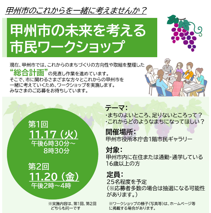 総合計画市民ワークショップ（チラシ）