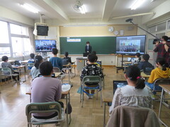 神谷小学校とのオンライン授業①